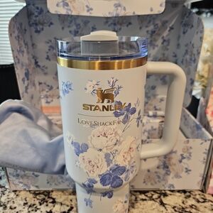 Stanley Floral Tumbler with Gold Accent